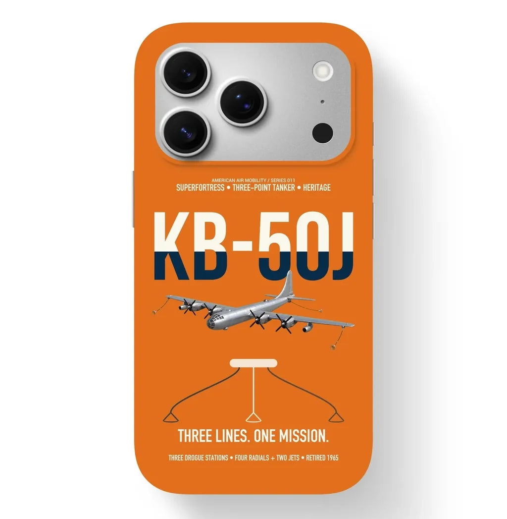 KB-50J Superfortress design on orange magsafe iphone case, for iPhone 17 Pro