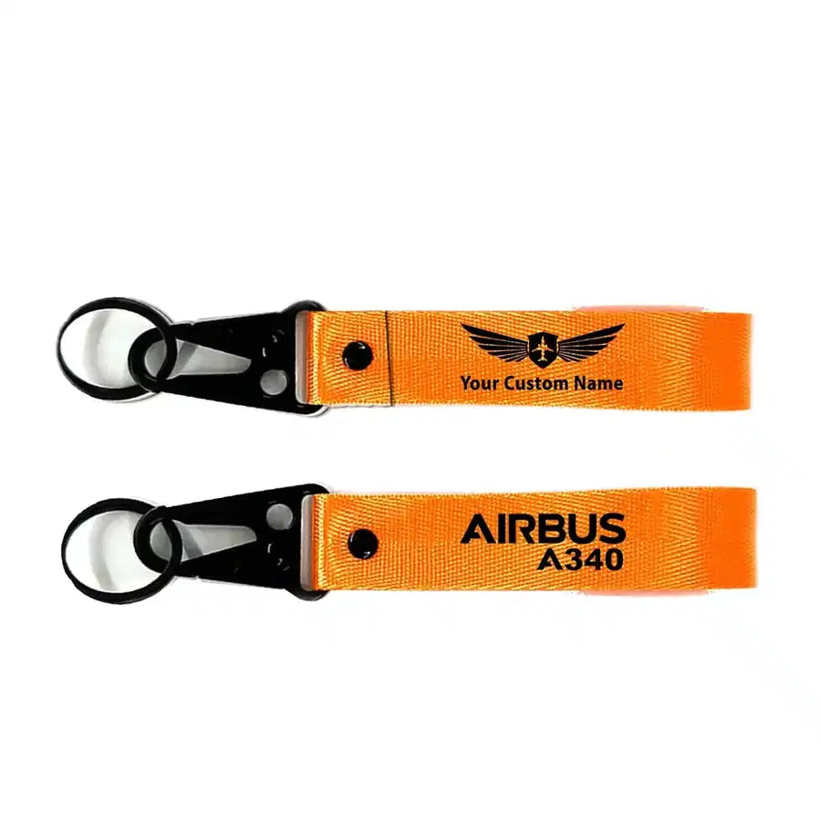 Airbus A340 & Text - Orange+ NAME