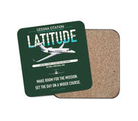 Thumbnail for Cessna Citation Latitude design on dark green 1 piece coaster