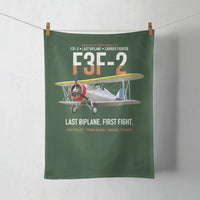 Thumbnail for F3F-2 Last Biplane First Fight design on dark green towel