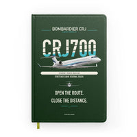 Thumbnail for Bombardier CRJ700 design on dark green notebook