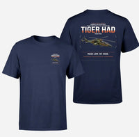 Thumbnail for Airbus Helicopters Tiger HAD design on navy blue t-shirt, double-side print