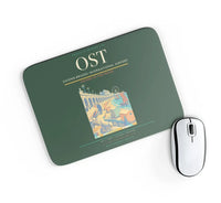 Thumbnail for Ostend-Bruges International Airport (OST) design on dark green rectangle mouse pad