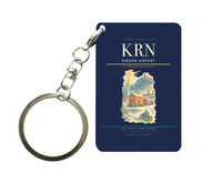 Thumbnail for Kiruna Airport (KRN) design on navy blue key chain