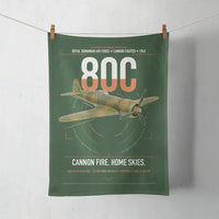 Thumbnail for IAR 80C design on dark green towel