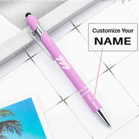 Thumbnail for Boeing 777 & Text touch pen - light purple with name