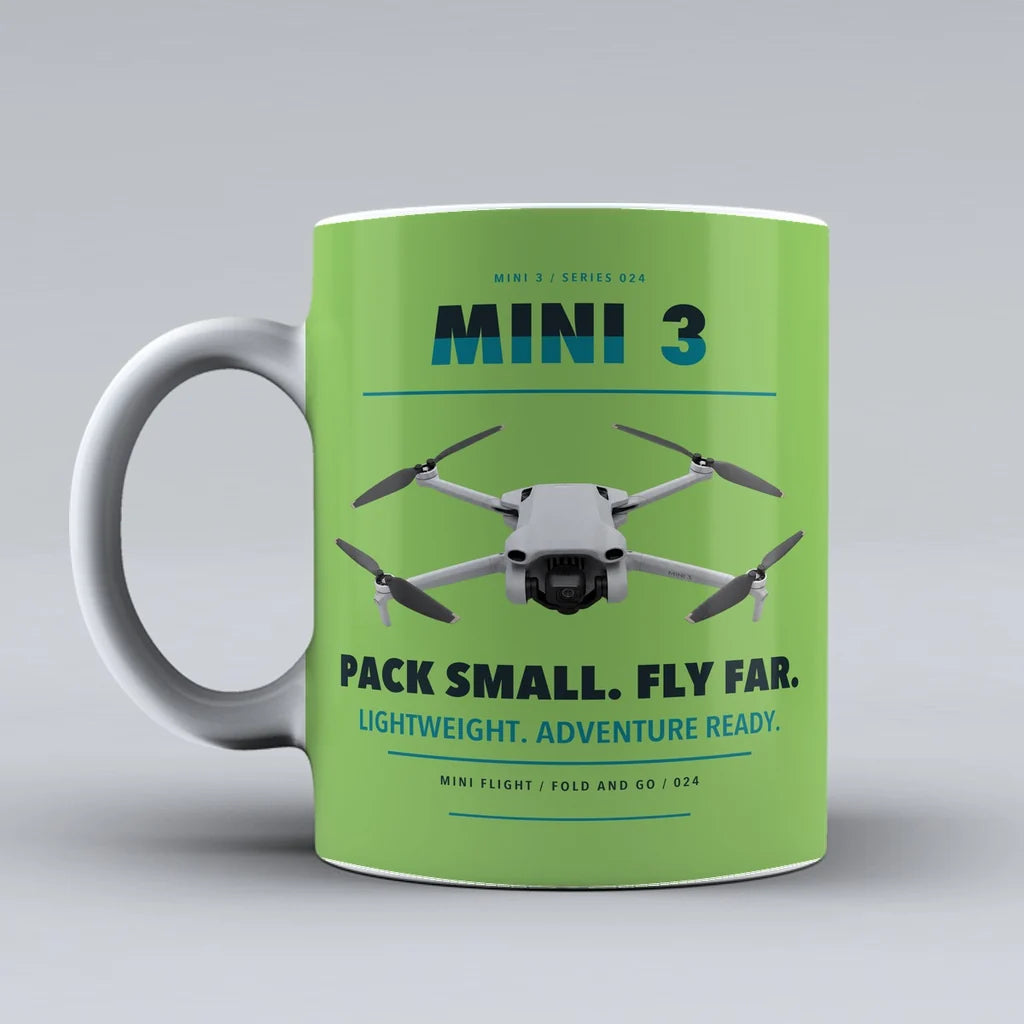 Mini 3 Mug design on light green dji