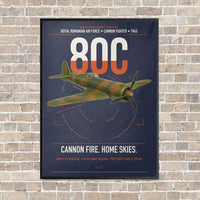 Thumbnail for IAR 80C vertical canvas print - framed - navy blue background
