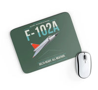 Thumbnail for F-102A Delta Dagger design on dark green rectangle mouse pad