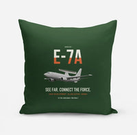 Thumbnail for E-7A Wedgetail design on dark green pillow