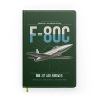 Thumbnail for F-80C Shooting Star design on dark green notebook