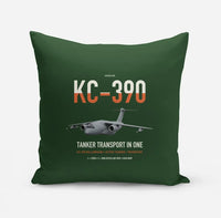 Thumbnail for Embraer KC-390 Millennium design on dark green pillow
