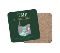 Thumbnail for Tampere-Pirkkala Airport (TMP) design on dark green 1 piece coaster