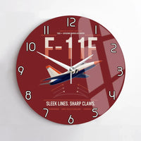 Thumbnail for F-11F Tiger design on dark red no frame wall clock
