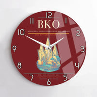 Thumbnail for Modibo Keita International Airport (BKO) design on dark red no frame wall clock