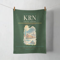 Thumbnail for Kiruna Airport (KRN) design on dark green towel