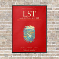 Thumbnail for Launceston Airport LST - Canvas Framed - Red