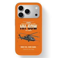 Thumbnail for Sikorsky HH-60W Jolly Green II design on orange magsafe iphone case, for iPhone 17 Pro