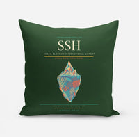 Thumbnail for Sharm El Sheikh International Airport (SSH) design on dark green pillow