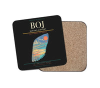 Thumbnail for Burgas Airport BOJ Coaster 1-Piece - Black