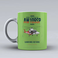 Thumbnail for Leonardo AW109SP GrandNew design on light green ceramic mug, double-side print