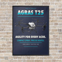 Thumbnail for DJI Agras T25 vertical canvas print - framed - navy blue background