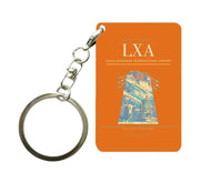Thumbnail for Lhasa Gonggar International Airport LXA Key Chain design on orange key chain