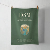 Thumbnail for Des Moines International Airport (DSM) design on dark green towel
