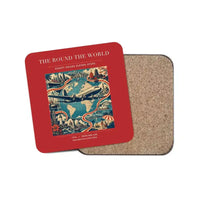 Thumbnail for The Round The World - Designed Coasters design on red 1-piece
