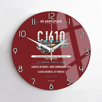 Thumbnail for CJ610 design on dark red no frame wall clock