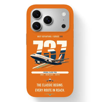 Thumbnail for Boeing 737-300 Classic design on orange magsafe iphone case