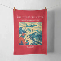 Thumbnail for VINTAGE G4344 - The Avalanche Watch - Designed Towels design on red