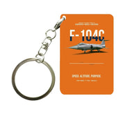 Thumbnail for F-104C STARFIGHTER Key Chain design on orange key chain
