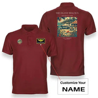 Thumbnail for VINTAGE G4084 - The Island Milk Run - Double-Side Polo T-Shirt design on red+name