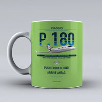 Thumbnail for P.180 Avanti EVO Mug design on light green piaggio