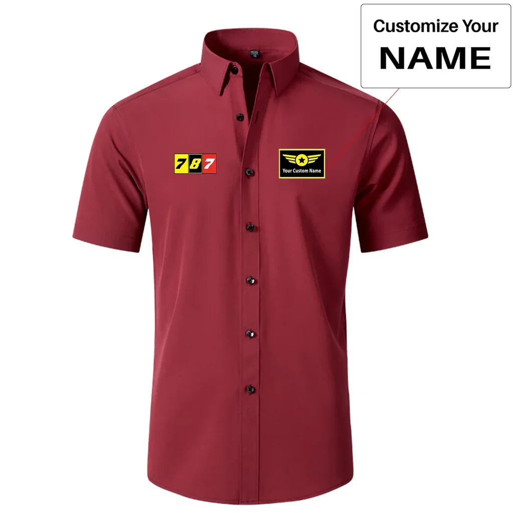 Flat Colourful 787 Designed Short Sleeve Shirts - view 13