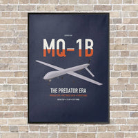 Thumbnail for MQ-1B Predator vertical canvas print - framed - navy blue background