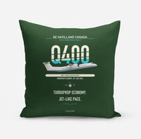 Thumbnail for De Havilland Dash 8-400 design on dark green pillow