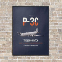 Thumbnail for P-3C Orion vertical canvas print - framed - navy blue background