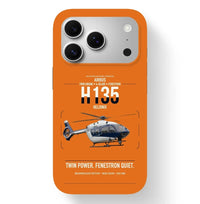 Thumbnail for Airbus H135 design on orange magsafe iphone case, for iPhone 17 Pro