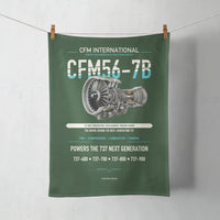 Thumbnail for CFM56-7B design on dark green towel