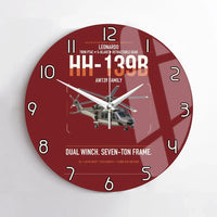 Thumbnail for Leonardo HH-139B design on dark red no frame wall clock