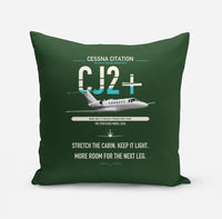 Thumbnail for Cessna Citation CJ2+ design on dark green pillow
