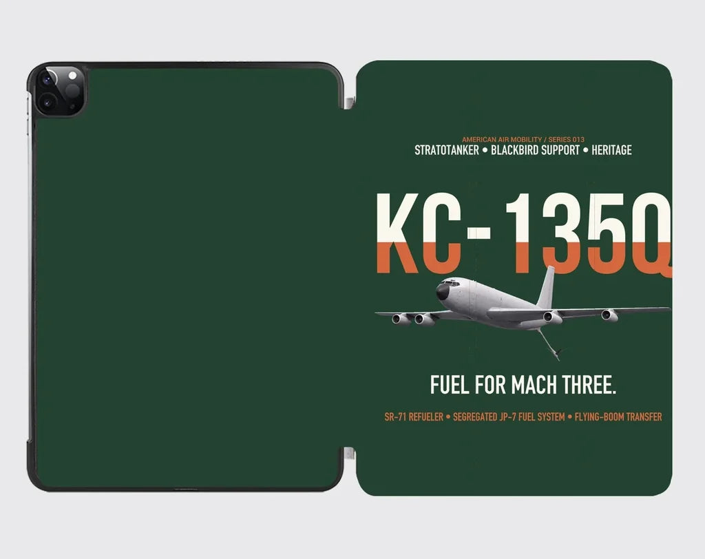 KC-135Q Blackbird Tanker design on dark green ipad tablet case