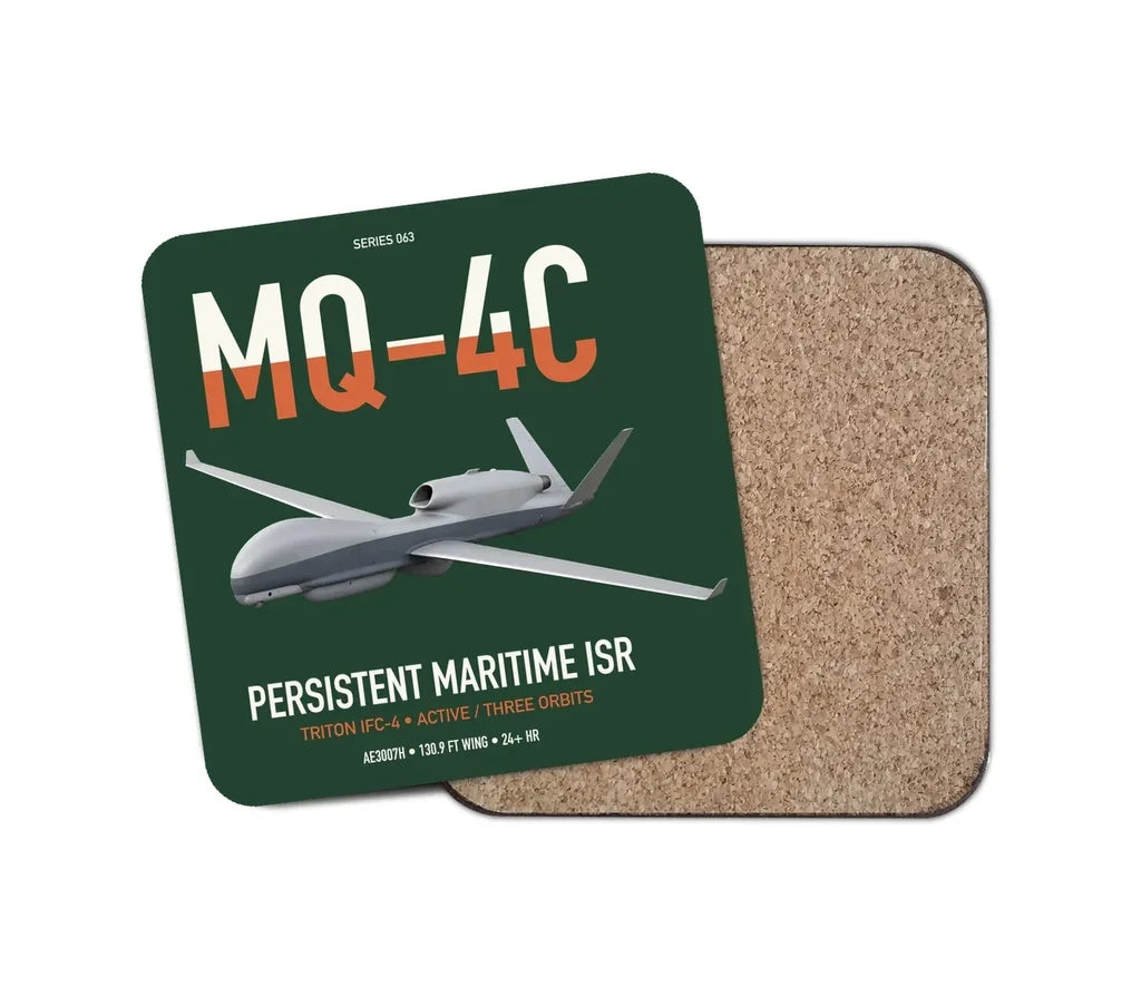 MQ-4C Triton IFC-4 design on dark green 1 piece coaster