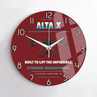 Thumbnail for Freefly Alta X design on dark red no frame wall clock