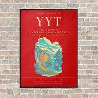 Thumbnail for St. John's International Airport YYT - Canvas Framed - Red