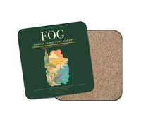 Thumbnail for Foggia Gino Lisa Airport (FOG) design on dark green 1 piece coaster