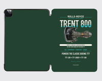 Thumbnail for TRENT 800 design on dark green ipad tablet case