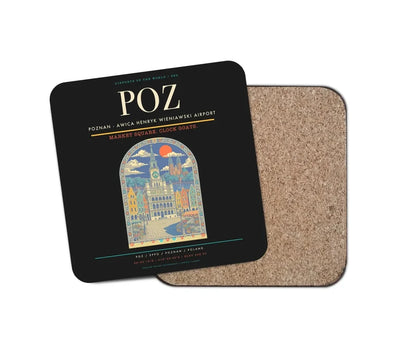 Poznan - awica Henryk Wieniawski Airport POZ Coaster 1-Piece - Black